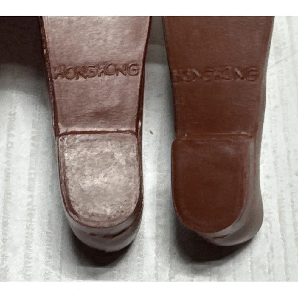 VINTAGE KEN DOLL HONG KONG BROWN LOAFERS SHOES